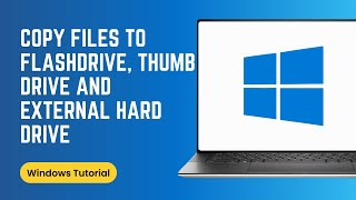 How to Copy Files to a Flash Drive Thumb Drive or External Hard Drive on Windows 10 [upl. by Rednal]