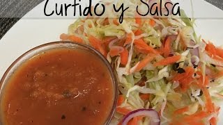 Curtido para pupusas y Salsa de tomate [upl. by Sinnard]