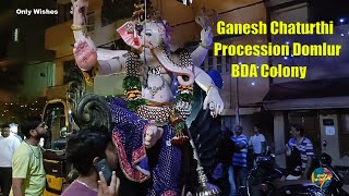 Ganesh Chaturthi Procession Domlur BDA Colony 2024  Tamte Beats  Ganesh Visarjan Procession [upl. by Siusan]