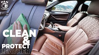 HOW TO CLEAN AND PROTECT LEATHER SEATS [upl. by Anirrak]