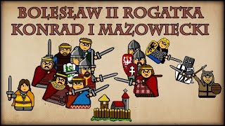 Historia Na Szybko  Bolesław II Rogatka Konrad I Mazowiecki Historia Polski 37 12411243 [upl. by Akirea42]