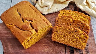 Easy and Moist Pumpkin Bread Recipe [upl. by Cello]