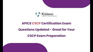 APICS CSCP Certification Exam Questions Updated  Great for Your CSCP Exam Preparation [upl. by Retsbew]