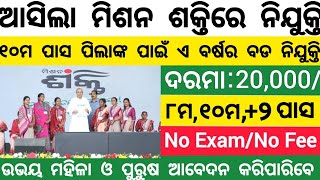 Odisha Mission Shakti Recruitment 2024  Odisha Government Job Updates  Latest Vacancy Notification [upl. by Kistner]