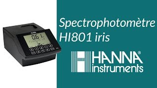 Spectrophotomètre HI801 iris HANNA® [upl. by Simson15]