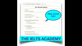 CAR RENTAL INQUIRY  REAL EXAM LISTENING TEST HD [upl. by Inirt308]