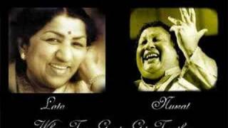 Two greats come together Lata and Nusrat [upl. by Leizahaj]