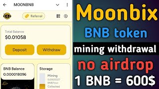 Free BNB Tokens mining  moonbox new update  moonbox airdrop update  moonbox bnb tokens  moonbnb [upl. by Madi]