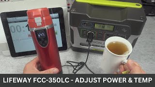 Testing Lifeway FCC350LC  12V car electric boiling  heating cup kettle adjustable power amp temp [upl. by Ailaro254]