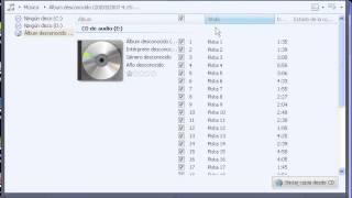 Extraer audio de un CD con Windows Media Player 11 [upl. by Aniloj]