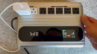 SKE UPS 850VA 480W Battery Backup amp Surge Protector for Conmputer Great for pcs and power outages [upl. by Anrahc]