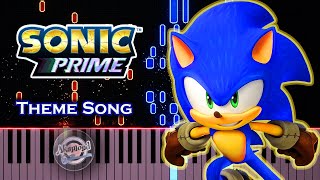 Sonic Prime Theme Song Piano Tutorial [upl. by Blanc220]