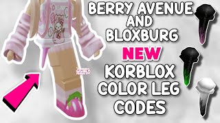 NEW KORBLOX COLOR LEG CODES FOR BERRY AVENUE BLOXBURG amp ALL ROBLOX GAMES THAT ALLOW CODES 🤯🔥 [upl. by Rowell]