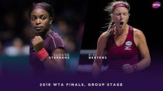 Sloane Stephens vs Kiki Bertens  2018 WTA Finals Singapore Round Robin  WTA Highlights [upl. by Loleta910]