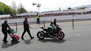 ISLE OF MAN TT RACES 2024 SUPERSTOCK RACE build up amp lap by lap amp finish from the start finish line [upl. by Ilse]