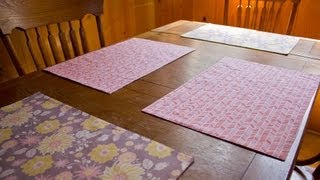 How To Sew A Reversible Placemat [upl. by Nyvets65]