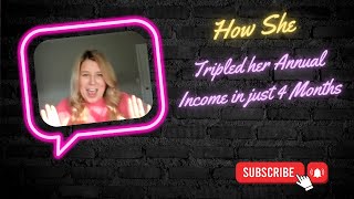 Tripled her Annual Income in just 4 Months Amazing makemoneyonline sidehustleideas [upl. by Rundgren]