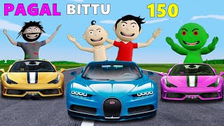 Pagal Bittu Sittu 150  Super Car Wala Cartoon  Gadi Wala Cartoon  Bittu Sittu Toons  Cartoon [upl. by Atnoled]