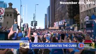 Chicago Cubs World Series Victory Parade Celebration 5 Million Fans 108 Years 1080 HD  NOV 4 2016 [upl. by Ileyan64]