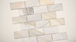 Athena Gold 2X4 Honed and Beveled Marble Mosaic Tile [upl. by Iiette]