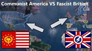 Communist USA And Fascist Britain Hoi4 Timelapse [upl. by Goltz]