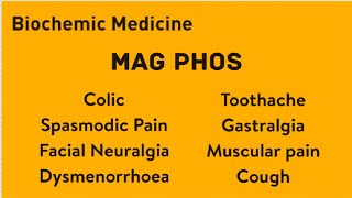 Biochemic Medicine  Mag Phos  Uses and Symptoms  DrMahavir Vyas [upl. by Eneryt]