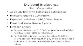 MampM Dividend Irrelevance [upl. by Naleek]