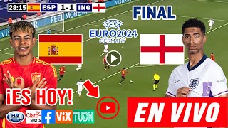 España vs Inglaterra en vivo donde ver a que hora juega España vs Inglaterra FINAL EUROCOPA 2024 [upl. by Selina982]