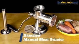 Hanchen Manual Meat Grinder Mincer Sausage Stuffer Machine 8s 12 All Stainless Steel Household Multi [upl. by Atnaloj]