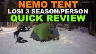 Nemo Equipment Losi 2 Person  3 Season Tent Setup amp Quick Review [upl. by Aslin]