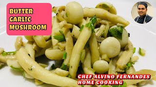 How to make butter garlic mushroom shimeji mushroom how to cook musroom musroomAlvino Fernandes [upl. by Llednil]