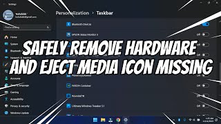 Safely Remove Hardware and Eject Media Icon Missing in Windows 11 FIXED [upl. by Thad]