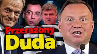 Przerażony Andrzej Duda Do prezydenta dotarło że Donald Tusk nie żartował i będą rozliczenia [upl. by Winifred]