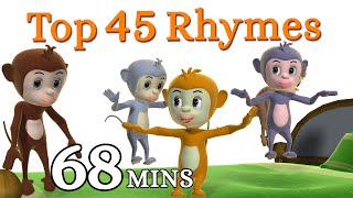 Five Little Monkeys Jumping On The Bed Nursery Rhyme  Kids Songs  3D English Rhymes for Children [upl. by Veronique130]