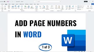 How to Add Page Numbers in Word [upl. by Barden]