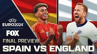 Spain vs England Final Preview UEFA Euro Final  FOX Soccer [upl. by Nylessej]