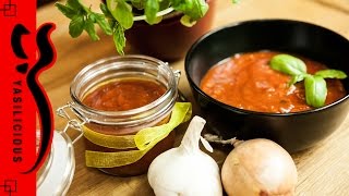 TOMATENSOßE für PIZZA  Pizzasauce einfach selbst machen  Pizzasoße [upl. by Yspyg]