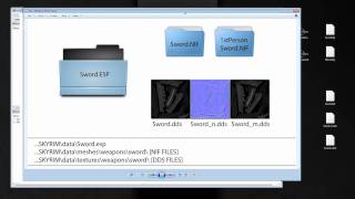 Skyrim Modding Tutorial  Weapon ModelTexturesImport part3 [upl. by Sesom]