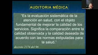 3 AUDITORIA EN SALUD Y AUDITORIA MEDICA [upl. by Hymen]