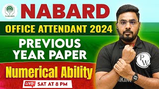 NABARD Office Attendant  Numerical Ability Previous Year Paper  by Sumit Sir [upl. by Alyag]