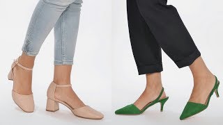 ZAPATOS DE TACÓN BAJO PARA MUJER MUY CÓMODOS Y ELEGANTES  Tendencias Moda Calzado Vestir 2018 2019 [upl. by Sardella567]