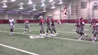 Preseason practice Alabama defensive back drills [upl. by Hagi]