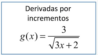 Como derivar funciones por incrementos [upl. by Boigie]