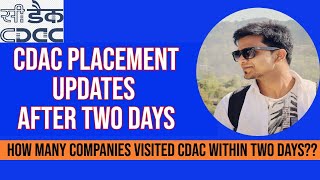 CDAC ACTS Pune placement updates  Companies visited the placements [upl. by Airottiv]