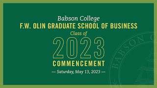 Babson College 2023 Graduate Commencement Ceremony [upl. by Merete]