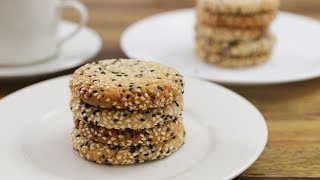 Tahini Cookies Recipe [upl. by Tamaru]