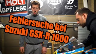 FEHLERSUCHE bei Suzuki GSXR 1000  Prüfstandsdiagnose [upl. by Geraldina366]