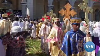 Ethiopians Call for Unity During Orthodox Epiphany Celebration [upl. by Itsa]