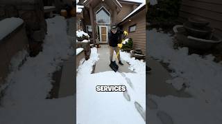 Lady Demanded Me To Shovel Her Driveway shorts snow satisfying [upl. by Aurthur]