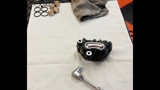 Harley Brake Calliper Rebuild [upl. by Lledroc]